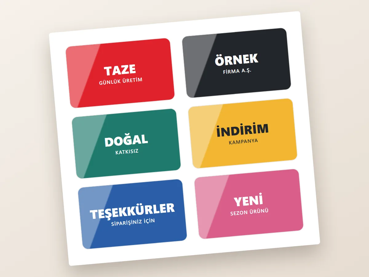 Kuşe Sticker